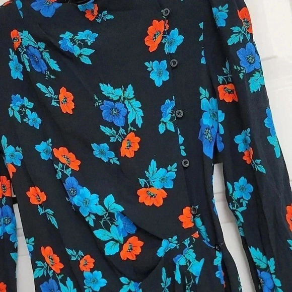 Maje Ripita Black Floral Print Dress - Picture 5 of 13